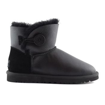 Женские угги Ugg Womens Bailey Button Mini Metallic Black