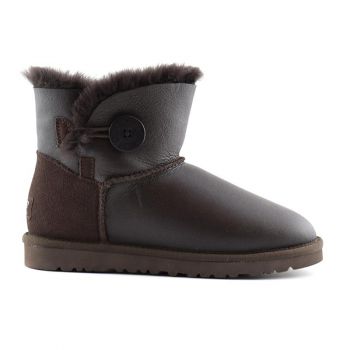 Женские угги Ugg Womens Bailey Button Mini Metallic Chocolate