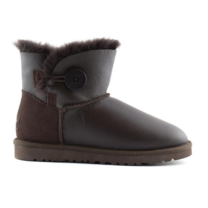 Женские угги Ugg Womens Bailey Button Mini Metallic Chocolate
