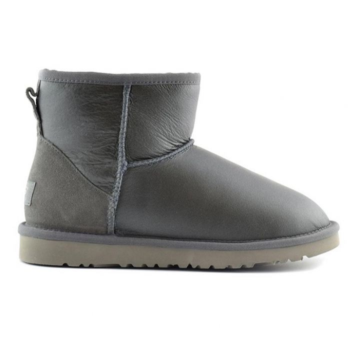 Женские угги Ugg Womens Classic Mini Grey Metallic
