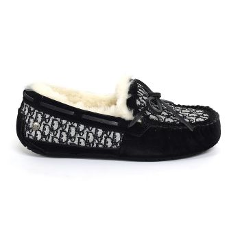 Женские мокасины UGG Dakota Dior Black оптом