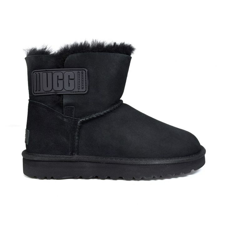 Mini Bailey Logo Strap Suede Black