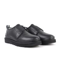 Мужские угги UGG MEN'S SLIPPER FLEX Black Leather