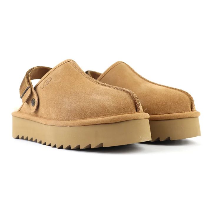 Женские угги UGG GOLDENSTAR CLOG PLATFORM CHESTNUT