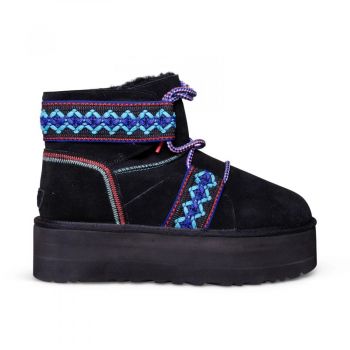 UGG Classic Mini II Braid Platform Black