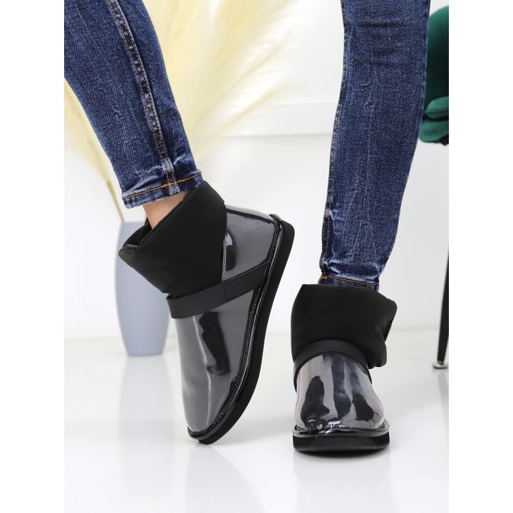 Clear Quilty Boot Black