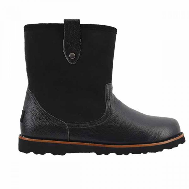 Мужские ботинки Ugg Mens Stoneman Black Leather Suede
