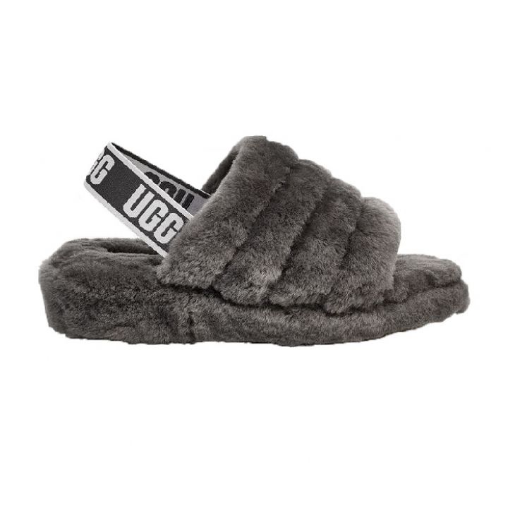Женские тапочки Ugg Fluff Yeah Slide Charcoal