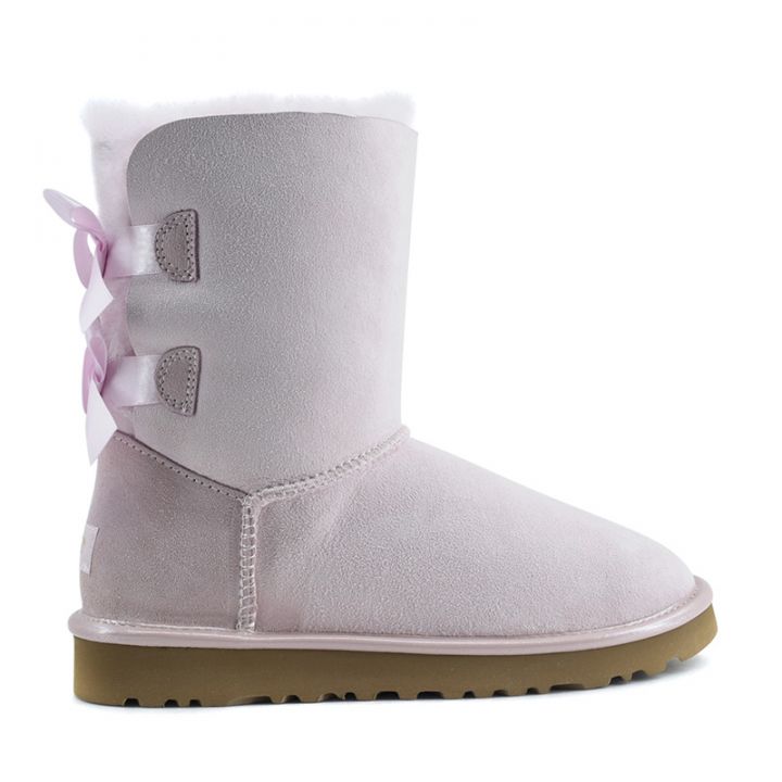 Женские угги Ugg Bailey Bow II Metallic Seashel Pink