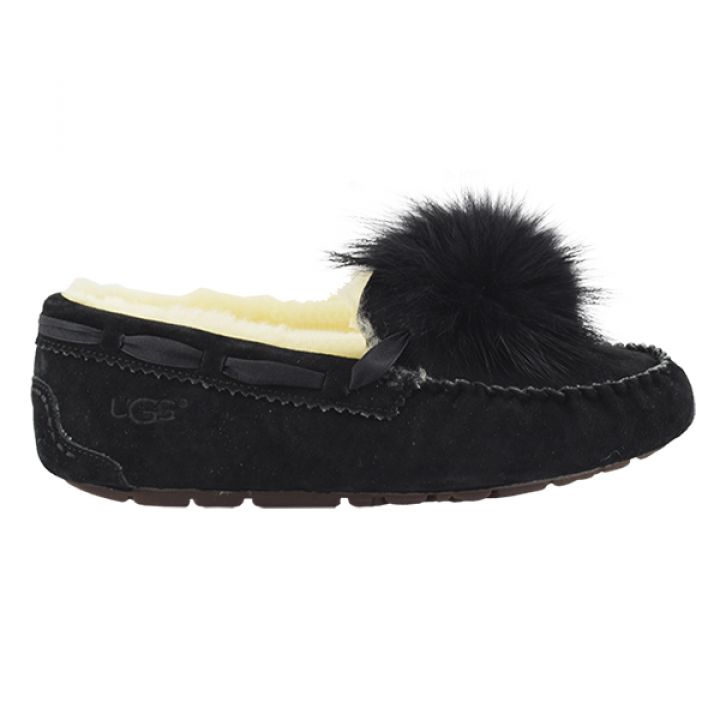 Женские мокасины Ugg Women's Dakota Pom Pom Black 