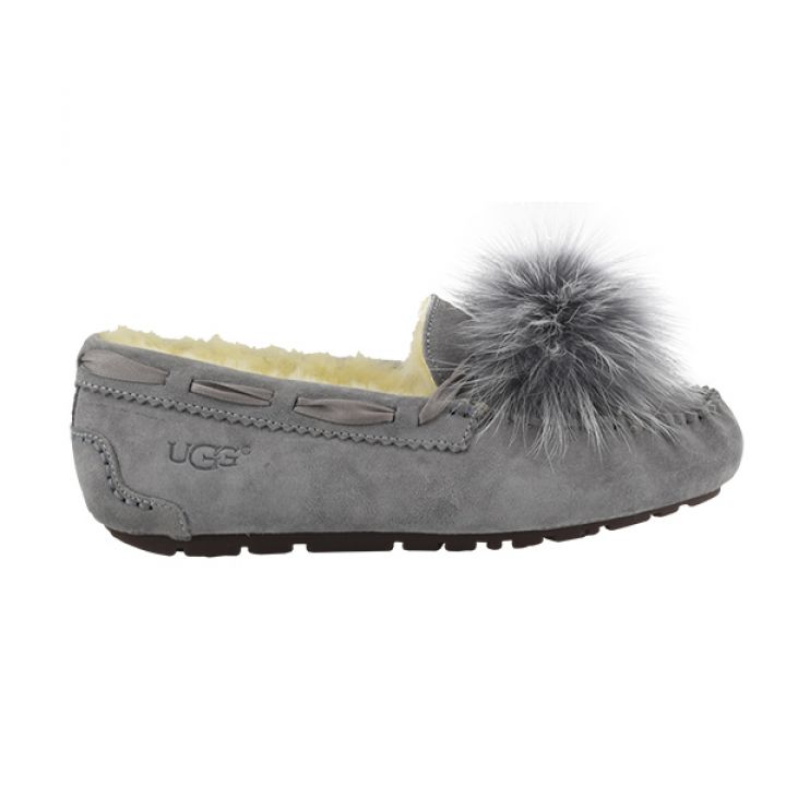 Женские мокасины Ugg Women's Dakota Pom Pom Grey