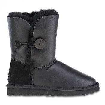 Детские угги Ugg Kids Bailey Button Metallic Black 