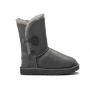 Детские угги Ugg Kids Bailey Button Metallic Grey 
