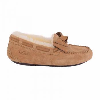 Женские мокасины Ugg Dakota Leather Bow Chestnut 