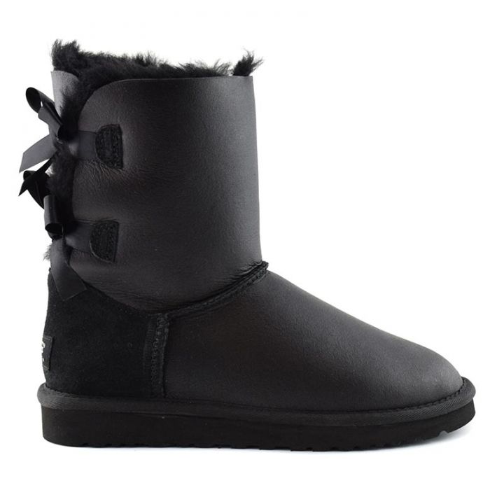 Женские угги Ugg Bailey Bow Metallic Black