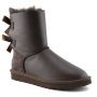 Женские угги Ugg Bailey Bow Metallic Chocolate