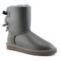 Женские угги Ugg Bailey Bow Metallic Grey