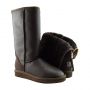 Женские угги Ugg Tall Zip Metallic Chocolate