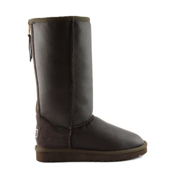 Женские угги Ugg Tall Zip Metallic Chocolate
