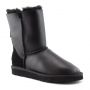 Женские угги Ugg Classic Short ZIP Metallic Black
