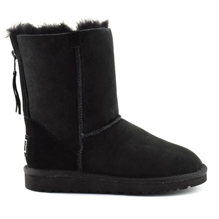Женские угги Ugg Classic Short ZIP Black