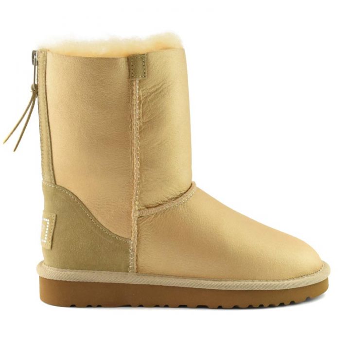 Женские угги Ugg Classic Short ZIP Soft Gold
