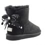 Женские угги Ugg Mini Bailey Bow Braid Black
