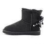 Женские угги Ugg Mini Bailey Bow Braid Black