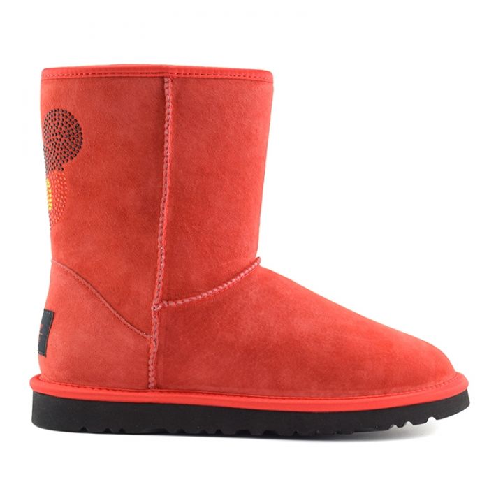 Женские угги Ugg Classic Short Disney Mickey Crystal Red