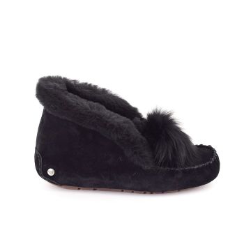 Женские мокасины Ugg Alena Pom-Pom Black