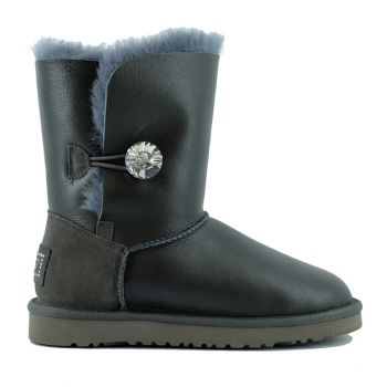 Женские угги Ugg Bailey Button Bling Metallic Grey