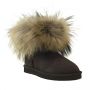 Женские угги Ugg Fox Fur Chocolate