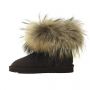 Женские угги Ugg Fox Fur Chocolate