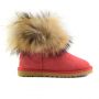 Женские угги Ugg Fox Fur Tomato