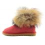 Женские угги Ugg Fox Fur Tomato