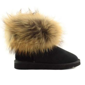 Женские угги Ugg Fox Fur Black