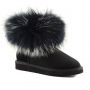 Женские угги Ugg Fox Fur Ultra Black