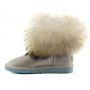 Женские угги Ugg Fox Fur White Metallic I DO