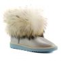 Женские угги Ugg Fox Fur White Metallic I DO