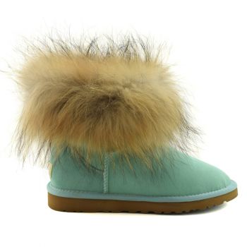 Женские угги Ugg Fox Fur Aqua