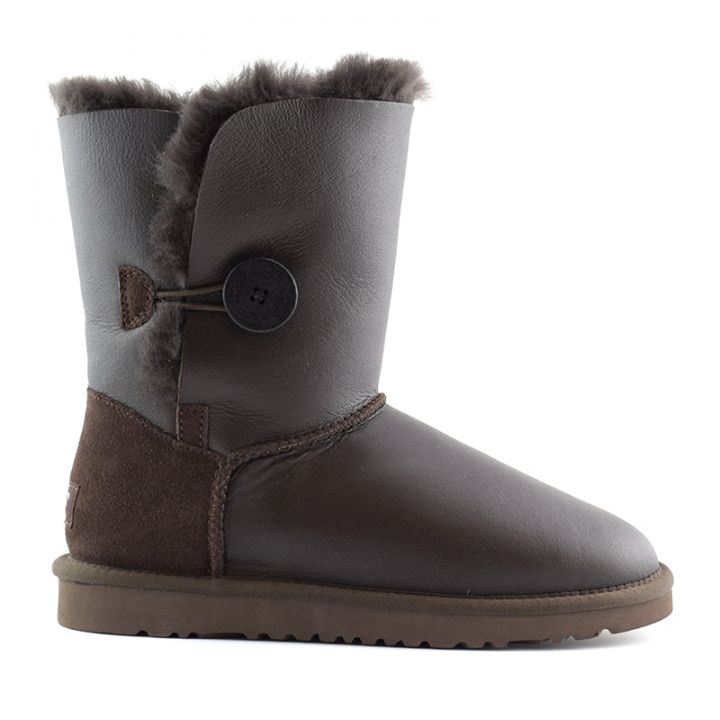 Женские угги Ugg Bailey Button Metallic Chocolate