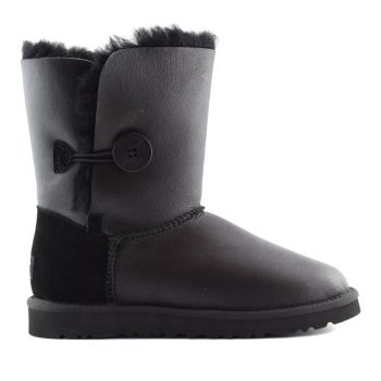 Женские угги Ugg Bailey Button Black Metallic
