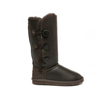 Женские угги Ugg Bailey Button Triplet Chocolate Metallic