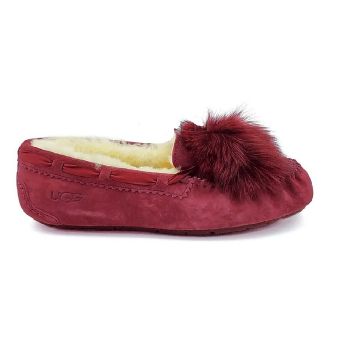 Женские мокасины Ugg Women's Dakota Pom Pom Bordo
