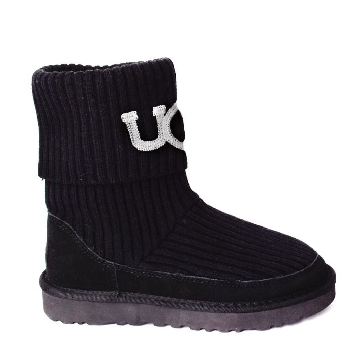 Женские угги Ugg Classic Rib Knit Black