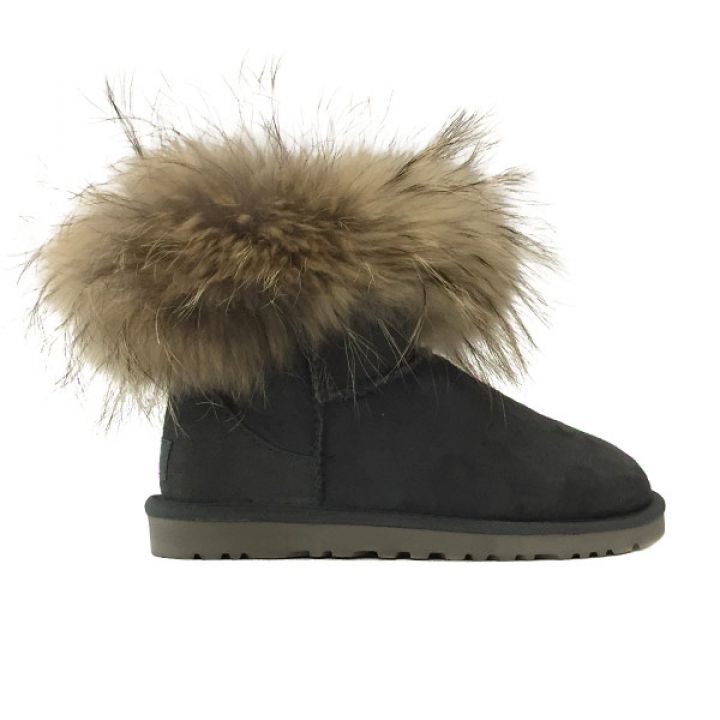 Женские угги Ugg Fox Fur Grey