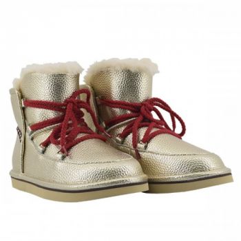 Женские угги Ugg Jimmy Choo Lodge Mini Leather Gold