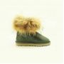 Женские угги Ugg Fox Fur Grey Metallic 