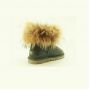 Женские угги Ugg Fox Fur Grey Metallic 
