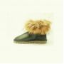 Женские угги Ugg Fox Fur Grey Metallic 